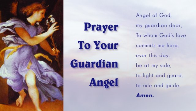 Oct 2nd: Guardian Angel Prayer Card